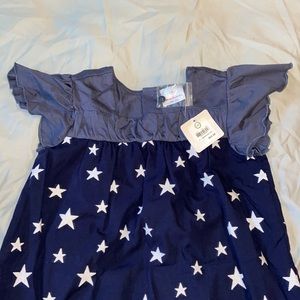 Hanna Andersson Girls Navy Blue Sunday Dress